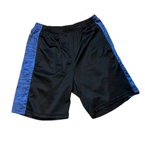 Kinetic Men's Black and Blue Athletic Shorts